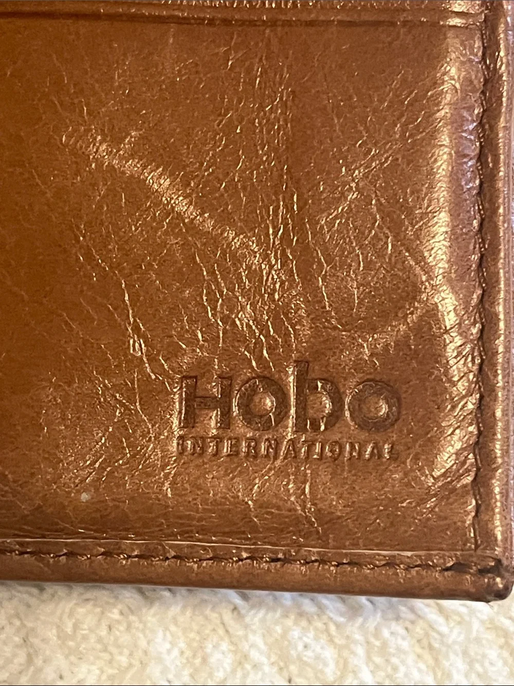 HOBO Embossed Leather Wallet